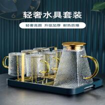Light Extravagant Home Glass Water Kit Livingroom Sleeve Cup Drinking Water Cup Tea Tea Cup With Tea Cup Kettle Water Cup to be guest