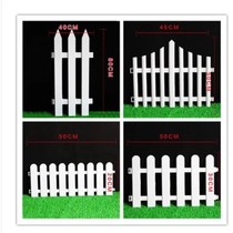 Plastic fence fence courtyard white fence decoration garden flower beds kindergarten Christmas small fence