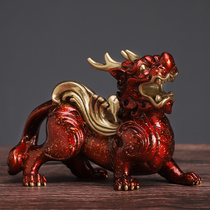 Pixiu ornaments All copper lucky evil spirits Feng Shui objects Tianlu Ruiwu crafts Office shop opening gifts