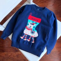 Christmas stockings double jacquard sweater boys winter velvet top-11 7