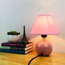 New bedroom bedside table lamp fabric ceramic modern warm pastoral mini girl heart Net red gift night light
