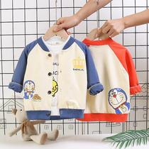 Baby coat spring and autumn childrens coat cotton thin clothes boys cardigan foreign girl Autumn jacket