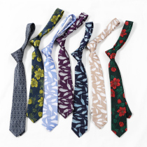 ins with Hong Kong style retro literary personality gilding flower tide tie female student college wind wedding wedding groom