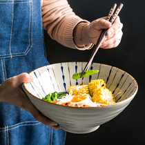 Japanese ceramic soup bowl large noodle bowl ramen bowl creative personality noodle bowl single net red ins household tableware