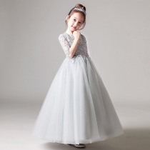 Girls dress Princess skirt puffy dress flower girl piano performance dress host birthday catwalk evening dress wedding dress