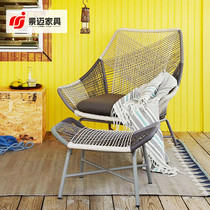 Homestay outdoor balcony garden small tables and chairs 1 table 2 chairs 3 pieces of open-air leisure sofa