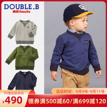 Little Black Bear Tide Take Clothes Mikihouse Double_ B Simple Fashion Vintage Long Sleeve T-Shirt New Product Collection