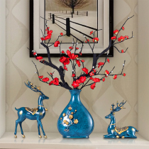 European wine cabinet decoration Deer decoration TV cabinet Home decoration Wedding gift vase Living room entrance decoration