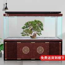 yee ultra white fish tank Living room glass aquarium Large ecological bottom filter tank Medium and large arowana tank household water change-free