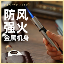 VANITY FAIR windproof lighter inflatable straight metal lighter cigar aromatherapy igniter