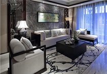 New Chinese sofa-like room Living Room Cloth Art Retro Solid Wood Furniture Minimalist Modern Zen hotel sofa Portfolio