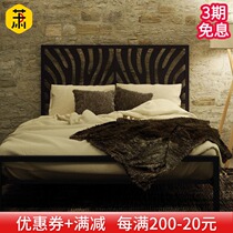 European modern simple princess Wrought iron bed Iron frame Steel frame Double single Adult child 1 2 1 5 1 8 meters