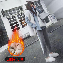 Pregnant women pants autumn and winter knit garnter outwear casual long pants plus fattening up to 200 catty and thickened pants damp