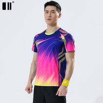 (Breathable type) single and double badminton suit mens table tennis suit quick-drying short sleeve top 2020 Summer new