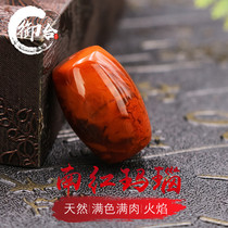 Natural South Red Agate Barrel Pearl Waist Pearl Cold Mountain Full Flesh Drum Pearl Lezi star moon Bodhi Buddha Pearl accessories