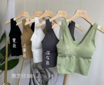 2021 spring and summer new Korean version Nehmerback V collar vest short outside wearing with cotton cushion detachable sling jacket