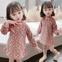 Hanfu Girl Baby Spring Autumn Dress Qipao 2022 New Children Foreign Air Dress Dress 3 China Wind Princess Skirt 4