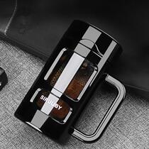 White-collar living room has a handle Milk Cup factory Japanese reception mens elderly summer water Cup Net Red large capacity