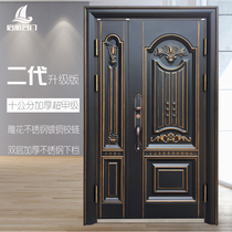 New products Class-A entry mother-child security door Home entrance door European-style outdoor gate zinc alloy imitation copper garage door