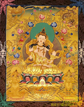 Tibetan Buddhism boutique Nepal mine color gold foil carving hand-painted Foka religion Thangka hanging painting Vajra