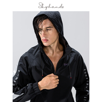 2021 new sweat suit mens spring and summer training running fitness suit sports fat burning sweat pants