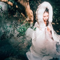 2020 Sold out Zi Song Original Garden Dream Hanfu Naran word embroidered white cloak Woolen cloak