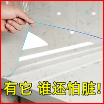 Kitchen waterproof and oil-proof stickers Marble dining table furniture protection film Stove countertop high temperature furniture film