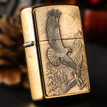 Zippo lighter genuine brass sticker Alpine Flying Eagle original kerosene windproof men Collection Gift