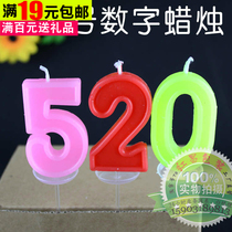 Big Numbers Candle Party Supplies Birthday Surprise Gift Idea Happy Birthday Romantic Colorful Candle