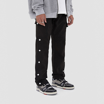 BONELESS basic breasted pants Trend Street pocket straight frock CASUAL trousers men