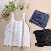 2022 spring summer new cotton linen dress 100 hitch lace embroidered pure cotton beating bottom vest loose outside wearing short