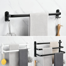 Toilet bathroom towel bar towel rack single and double bar towel rack Wall wall hanging non-perforated toilet towel hanger