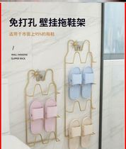 Shoe rack layered partition slippers storage shelf storage shoe cabinet bathroom mop wall hanging free punching dormitory interior door