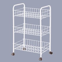Vegetable storage rack with wheels Kitchen mobile trolley Living room finishing flower rack Fruit basket