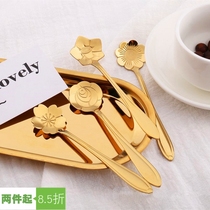 Stainless steel coffee spoon Japanese cherry blossom spoon Rose spoon Bellflower spoon Persian chrysanthemum spoon Stirring spoon Ice cream spoon