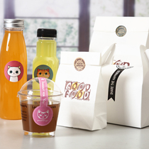 Self-adhesive label stickers customized cartoon sealing stickers advertising baking stickers customized LOGO printing stickers 10 sheets