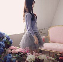 (Small meatballs)Korean official website milkcocoa sweet princess beautiful Paris puffy skirt