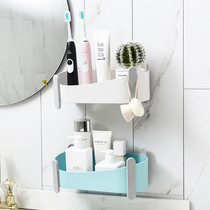 Punch-free toilet bathroom kitchen shelf wall-mounted toilet toilet wash table storage rack tripod