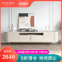 Century master light luxury style marble TV cabinet coffee table combination high Post Modern Net red paint minimalist cabinet