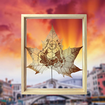 The porch decorative painting Sakyamuni Maitreya Buddha Guanyin Bodhisattva tree leaf painting knot auspicious Buddhist creative gift