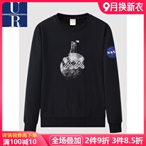 Official website flagship store round neck sweater female spring autumn cartoon essentials lovers coat NASA2021