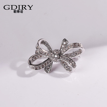 Mini bow anti-light brooch female V-collar shirt neckline small pin fixed clothes buckle corsage decoration