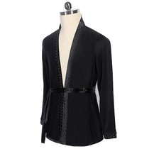 Mens Latin dance jacket mens diamond-studded Diamond top sailor dance gitba dance table performance match suit