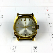 Original Clothing Stock Peacock Oval Yellow Shell Silver Face Single Calendar Manual Mechanic Diameter 33 mm Send Watch Strap