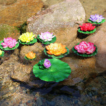 Fancy makeup fake flower floating lotus simulation Lotus fake flower lotus props simulation flower lotus for Buddha water lily