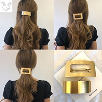 V-shaped hairclip female back of the head Korean metal spring clip simple Ins ponchovy clip large elegant hair card headpiece