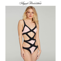 MAZZY one-piece swimsuit AgentProvocateur Sexy cross strap contrast color AP underwear honey probe