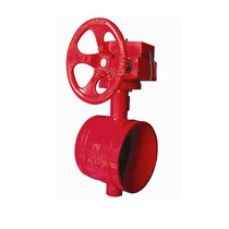 Turbine fire clamp butterfly valve turbo signal groove butterfly valve D381X-16 DN100 DN150