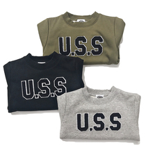 2021 Winter children boys and girls baby plus velvet padded round neck sweater composite Velvet