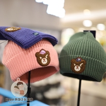 Direct Mail MLB Korea Baseball Tide Brand Childrens Clothing 2021 Autumn and Winter Boys and Girls Xiong Bao Cotton Hat BN002